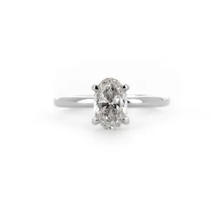 1.29ctw Oval Diamond Engagement Ring - 950 Platinum