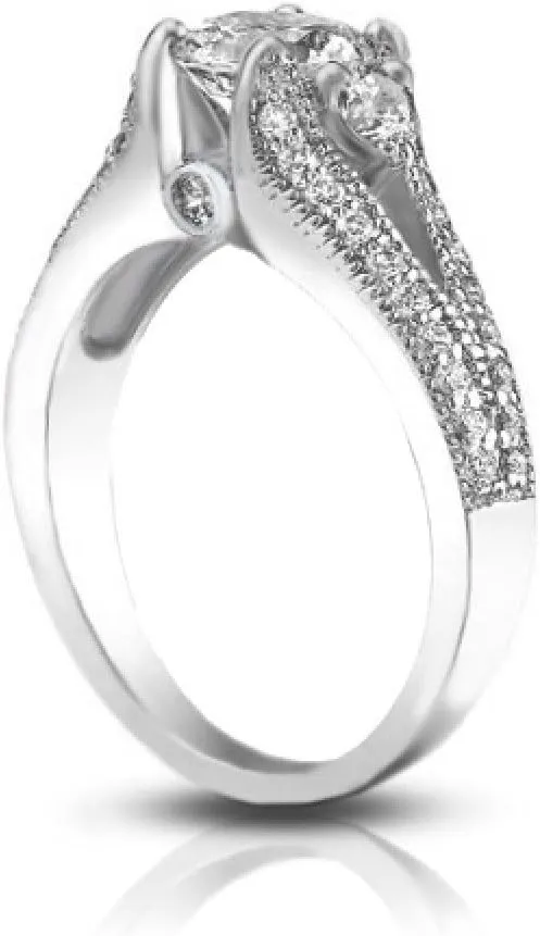 1.49 ct Vintage Style Round Cut Diamond Engagement Ring in Platinum