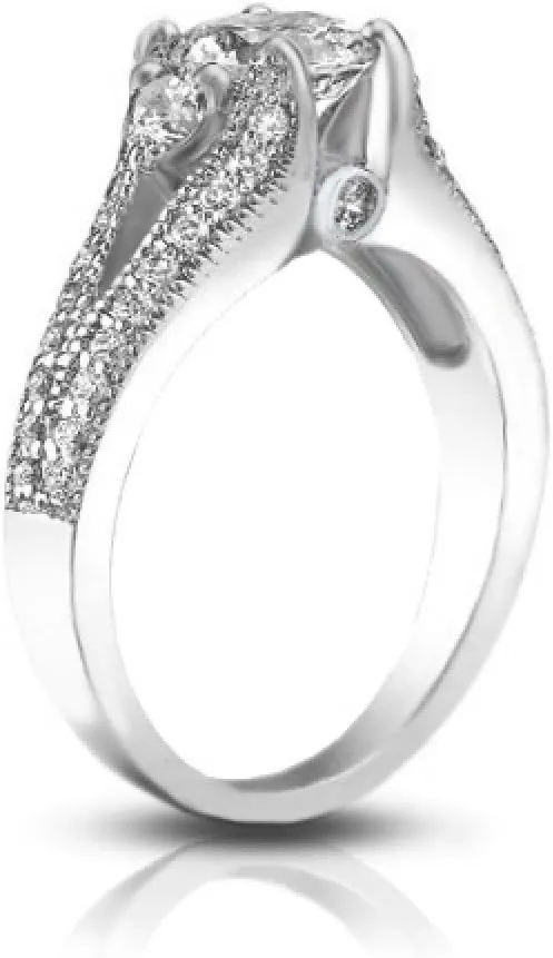 1.49 ct Vintage Style Round Cut Diamond Engagement Ring in Platinum