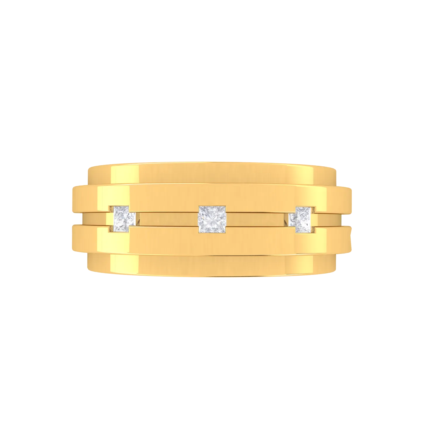 1/5 ctw Princess-Cut Lab Grown Diamond Men's Ring