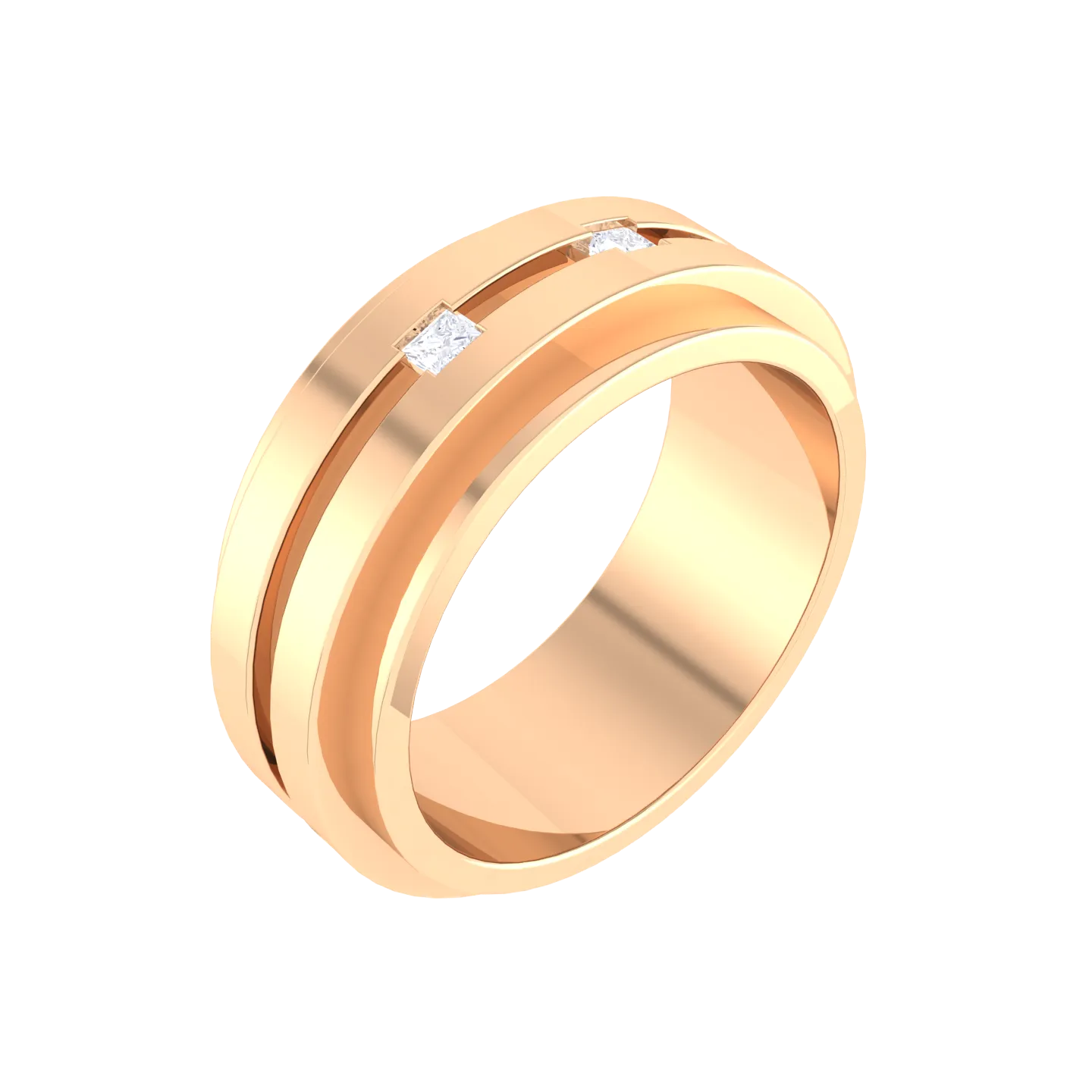 1/5 ctw Princess-Cut Lab Grown Diamond Men's Ring