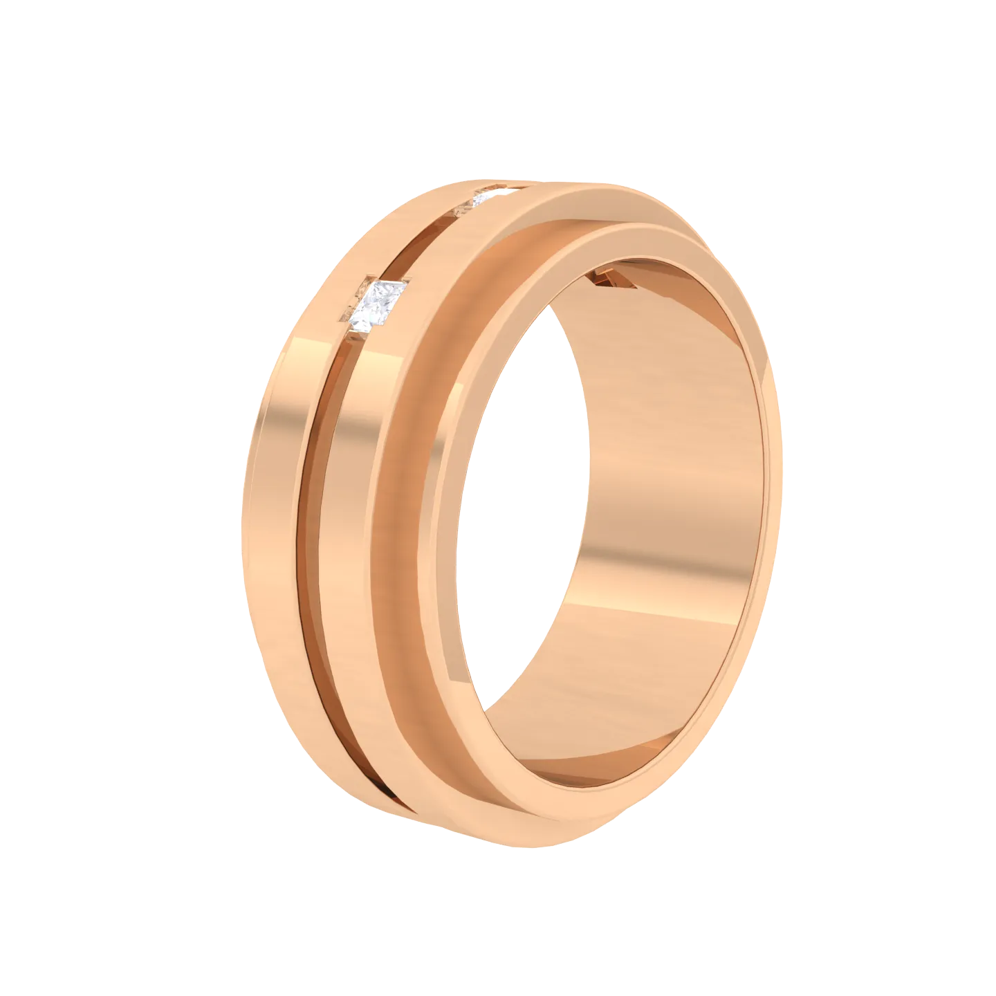1/5 ctw Princess-Cut Lab Grown Diamond Men's Ring