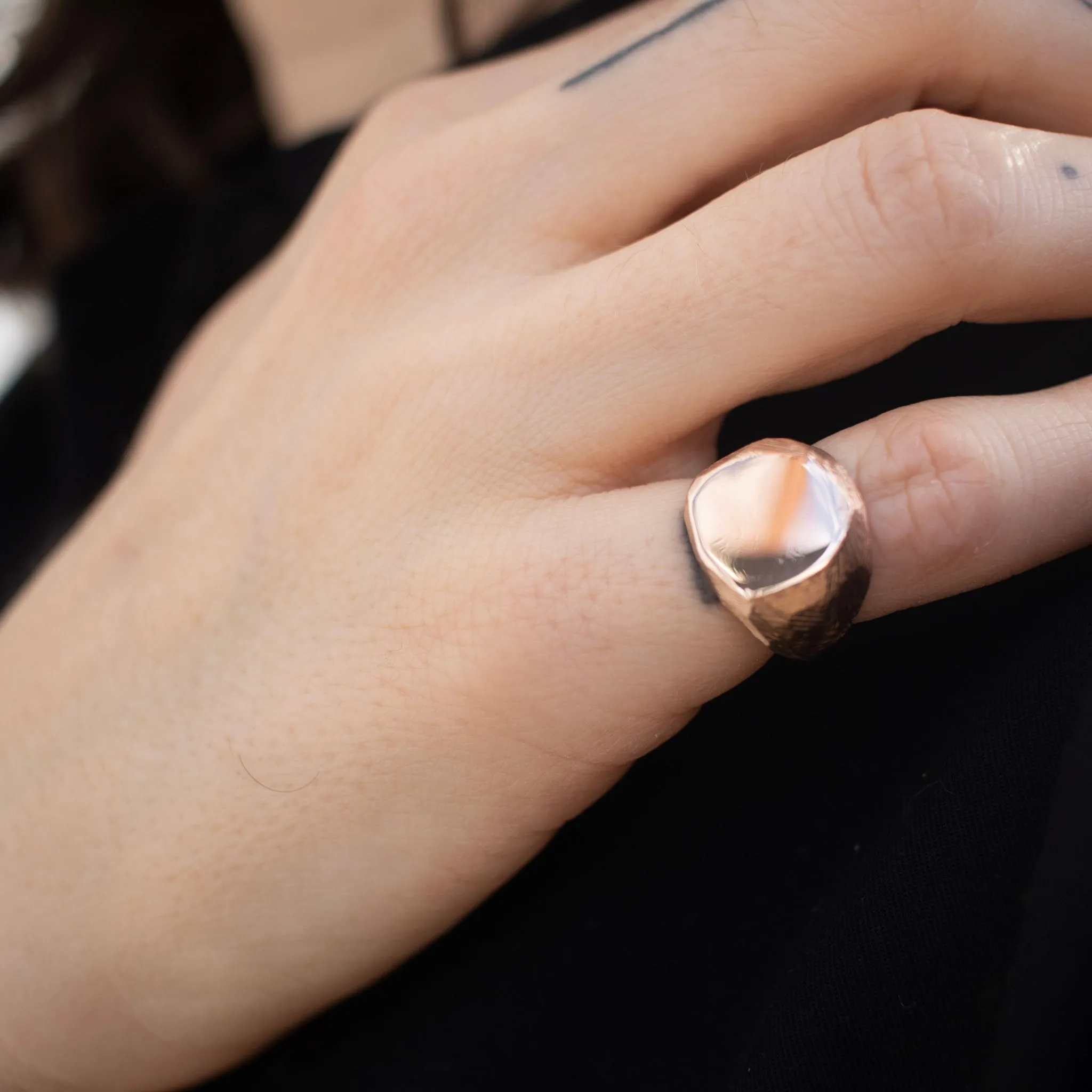 18K Large Signet Ring