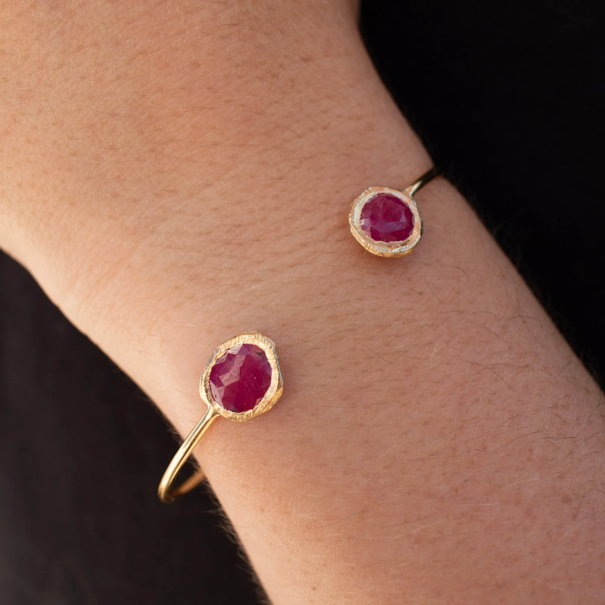 18K Open Ruby Cuff