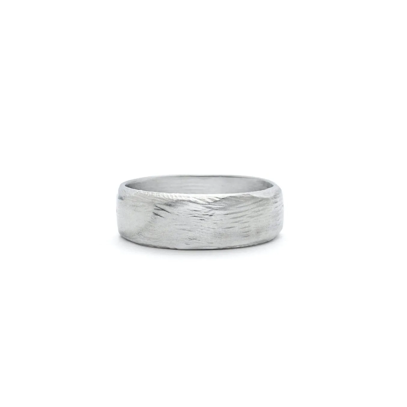 18K Textured Cigar Band - Wide