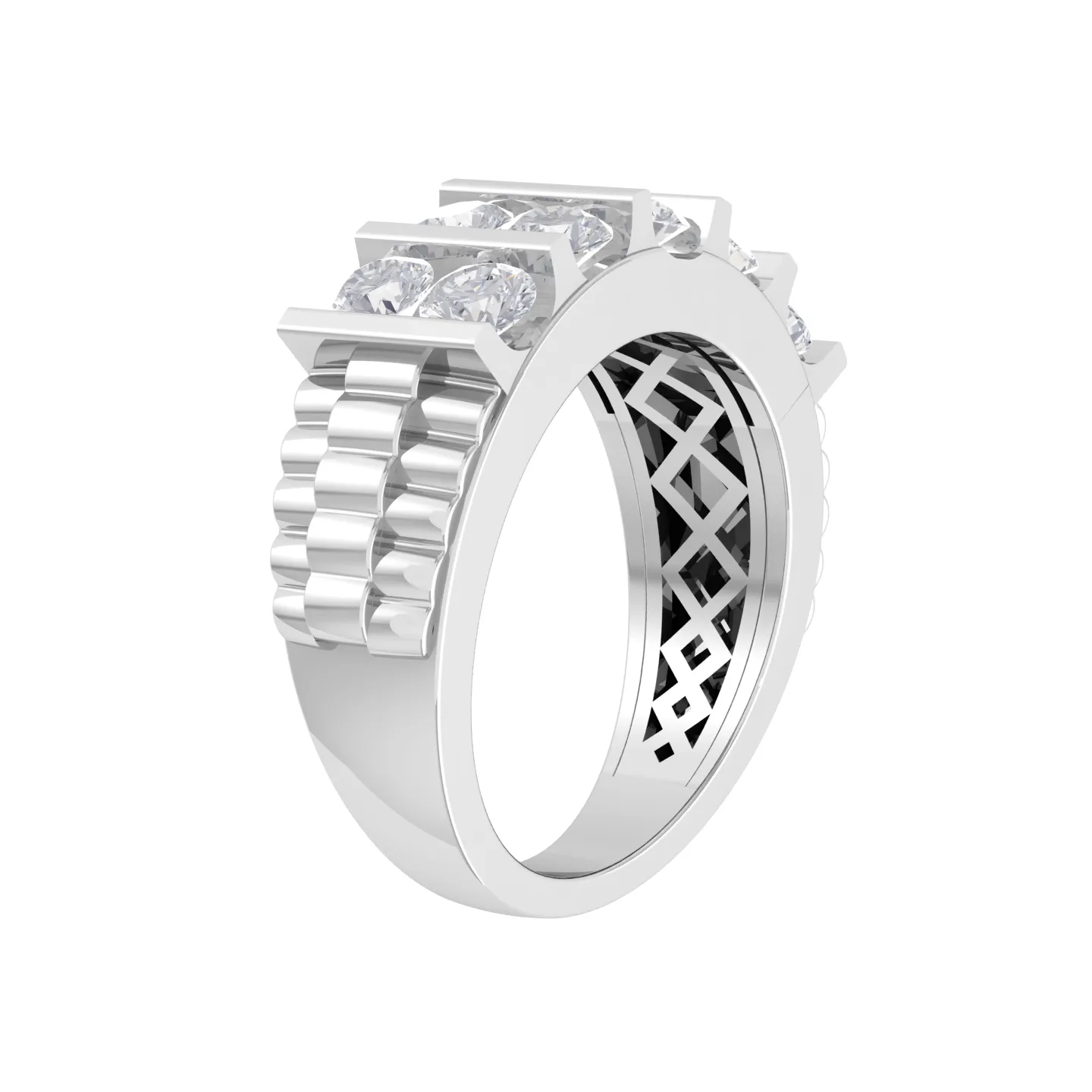 2 1/2 ctw Round Lab Grown Diamond Men's Ring