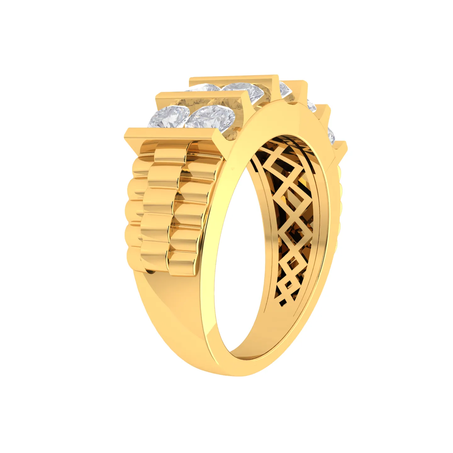 2 1/2 ctw Round Lab Grown Diamond Men's Ring