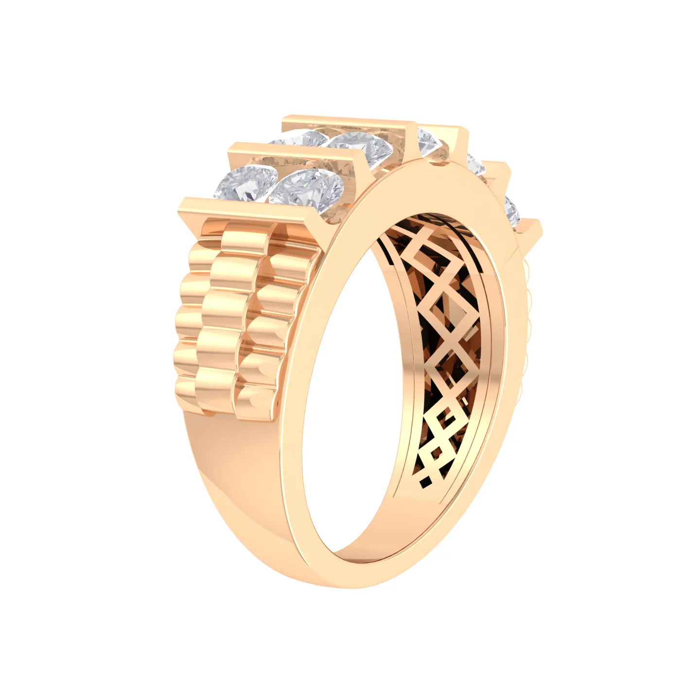 2 1/2 ctw Round Lab Grown Diamond Men's Ring