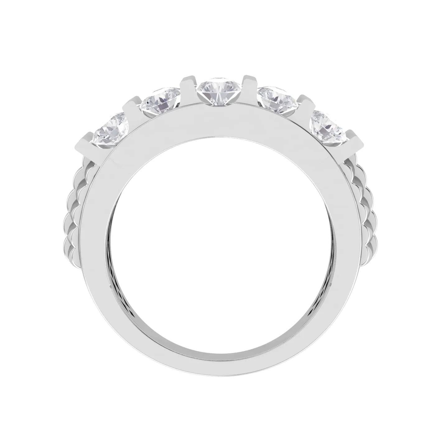 2 1/2 ctw Round Lab Grown Diamond Men's Ring