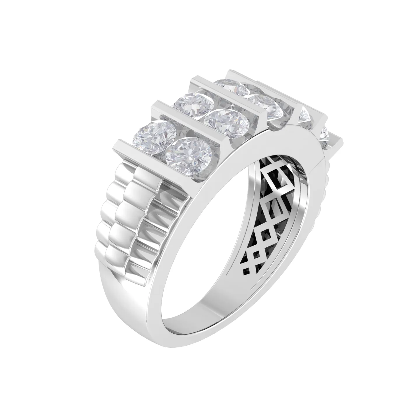 2 1/2 ctw Round Lab Grown Diamond Men's Ring