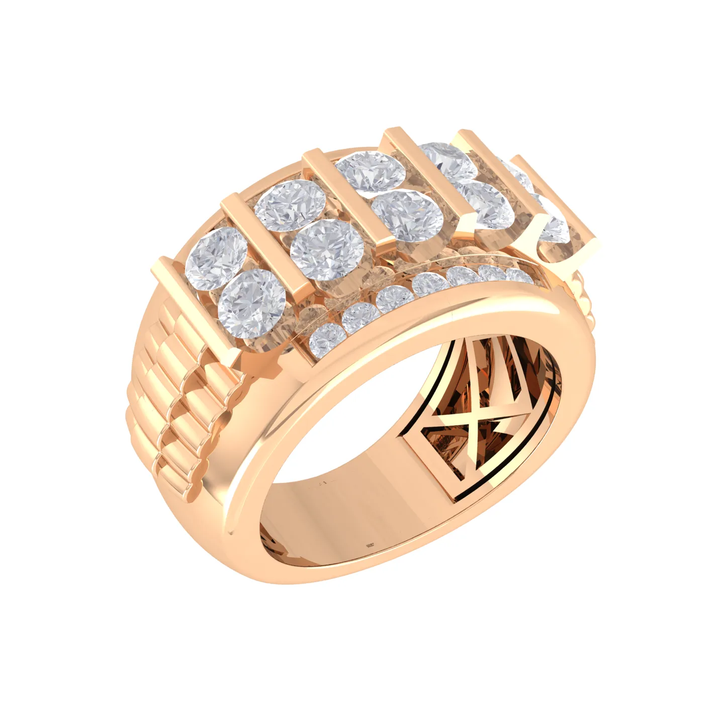3 ctw Round Lab Grown Diamond Men's Ring
