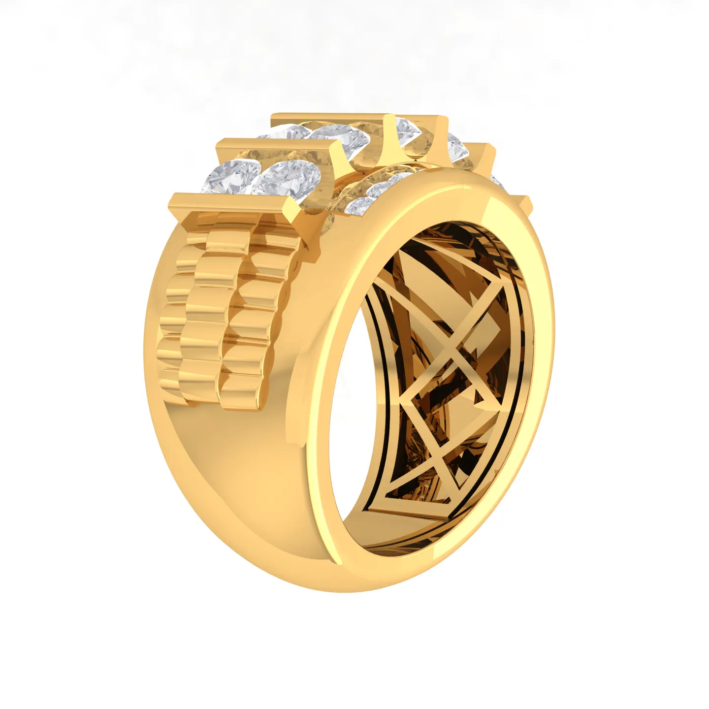 3 ctw Round Lab Grown Diamond Men's Ring