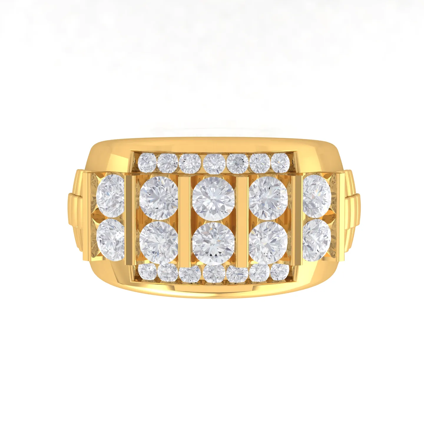 3 ctw Round Lab Grown Diamond Men's Ring