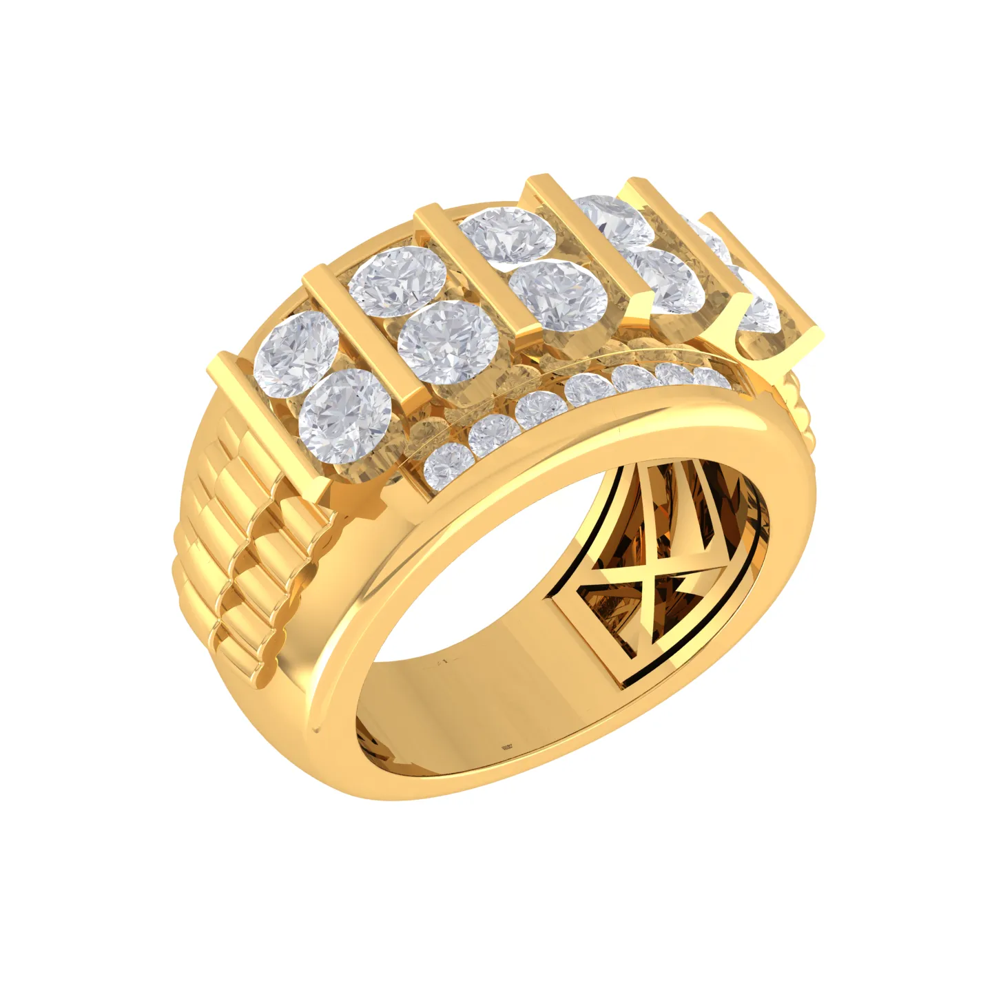 3 ctw Round Lab Grown Diamond Men's Ring