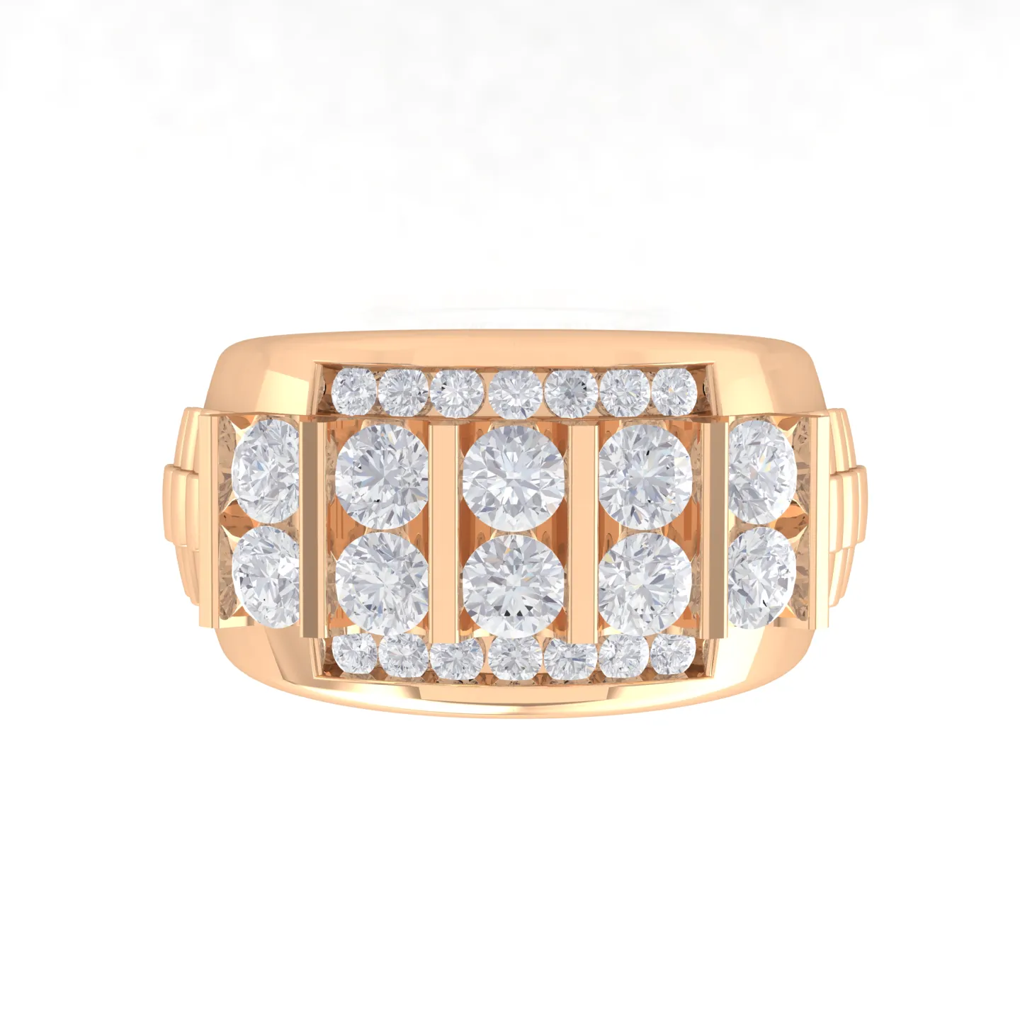 3 ctw Round Lab Grown Diamond Men's Ring