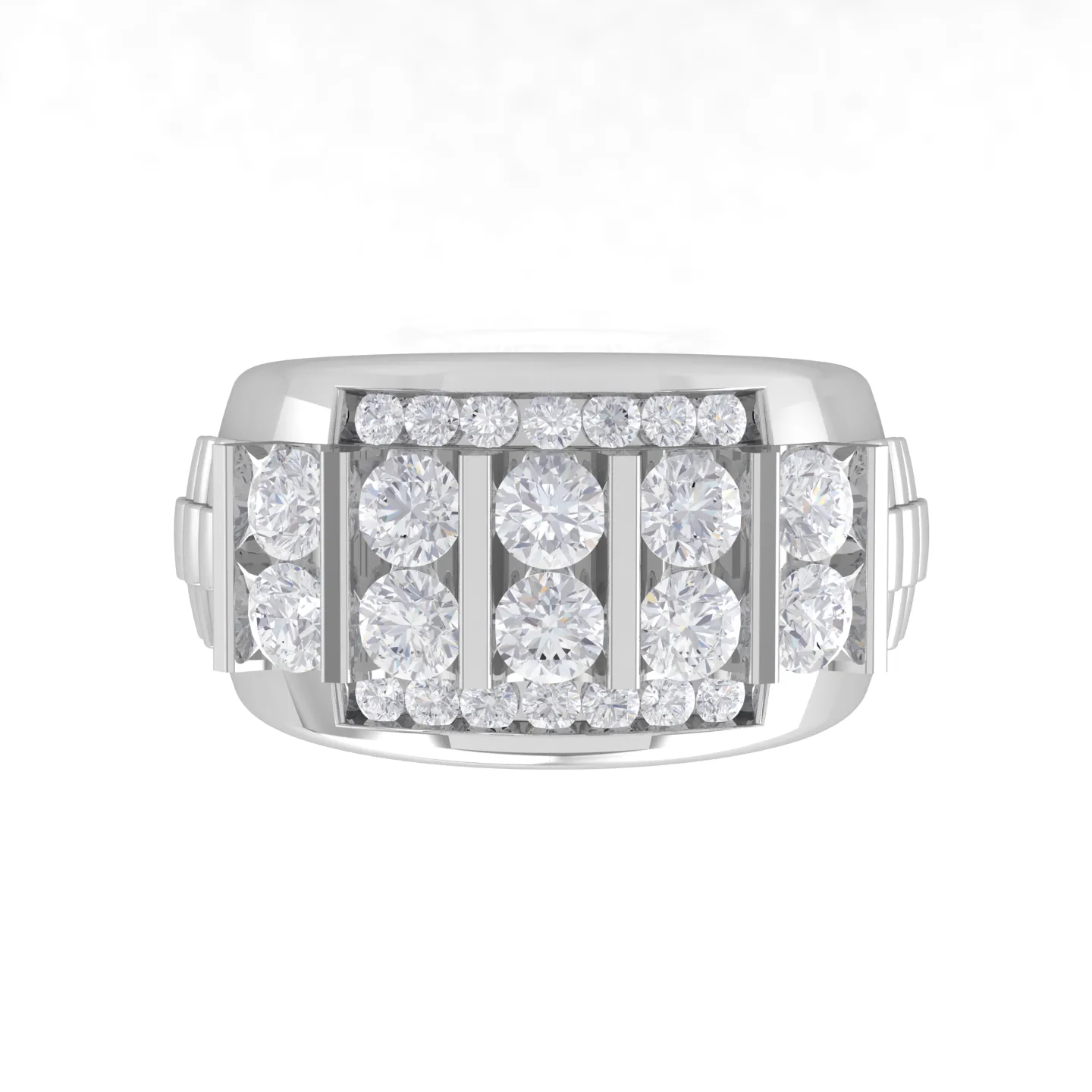 3 ctw Round Lab Grown Diamond Men's Ring