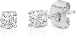 Amazon Essentials 0.25 to 1 Carat IGI Certified Solitaire Lab Grown Diamond Stud Earrings for Women in 14k Gold - 4 Prong Round Cut (G-H Color, VS1-VS2 Clarity)