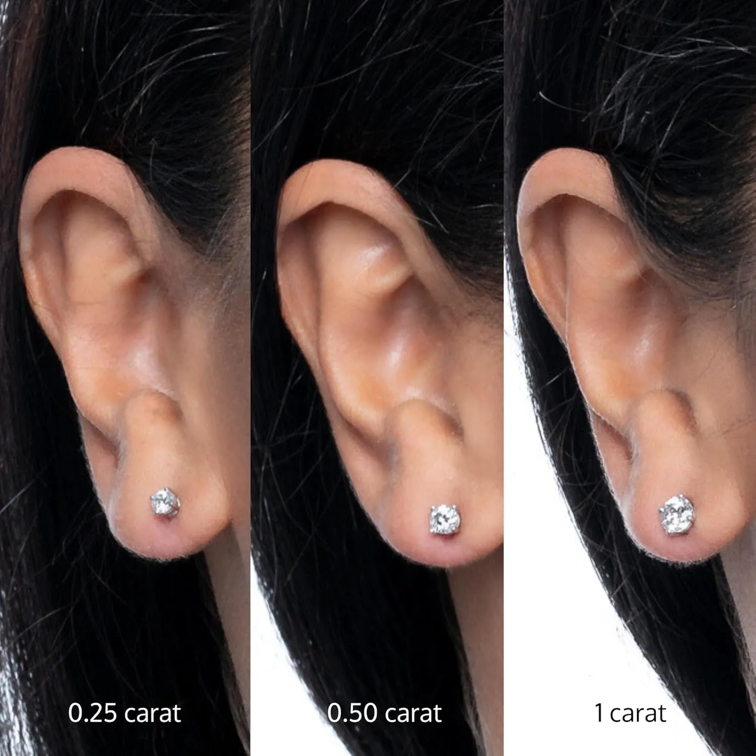 Amazon Essentials 0.25 to 1 Carat IGI Certified Solitaire Lab Grown Diamond Stud Earrings for Women in 14k Gold - 4 Prong Round Cut (G-H Color, VS1-VS2 Clarity)