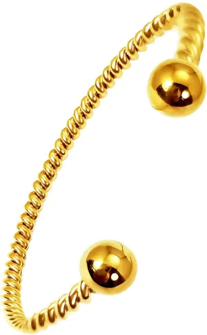 Cable Twist Bracelet for Women Open Cuff Bracelet Bangle Bracelet for Women14K Gold Bead Braclet Adjustable Bracelet Friendship Gift for Women