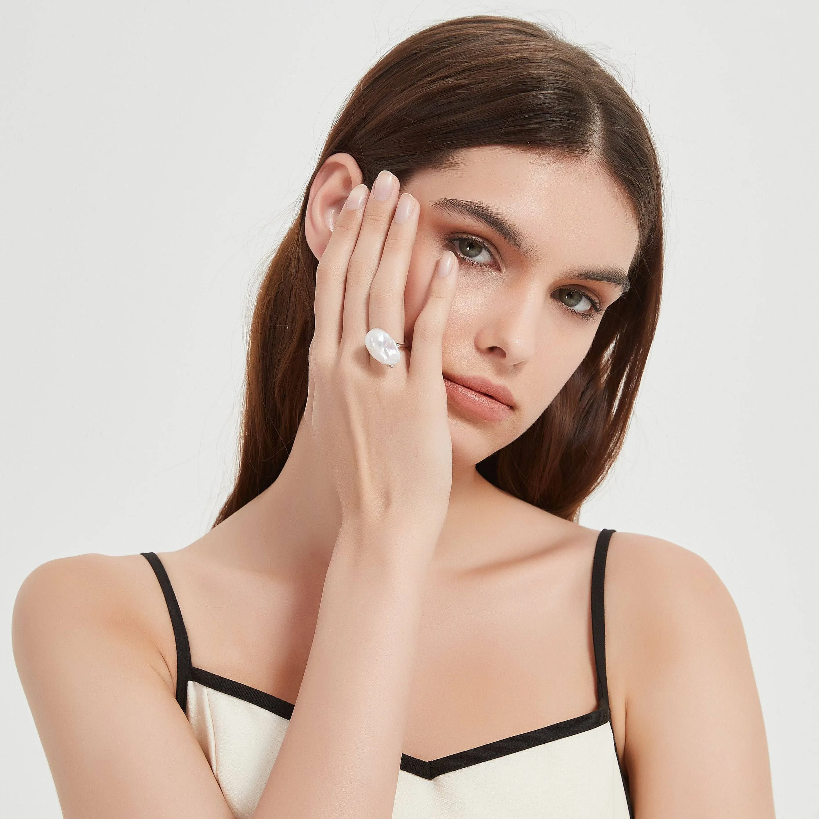 Cessie Bold Baroque Freshwater Pearl Ring