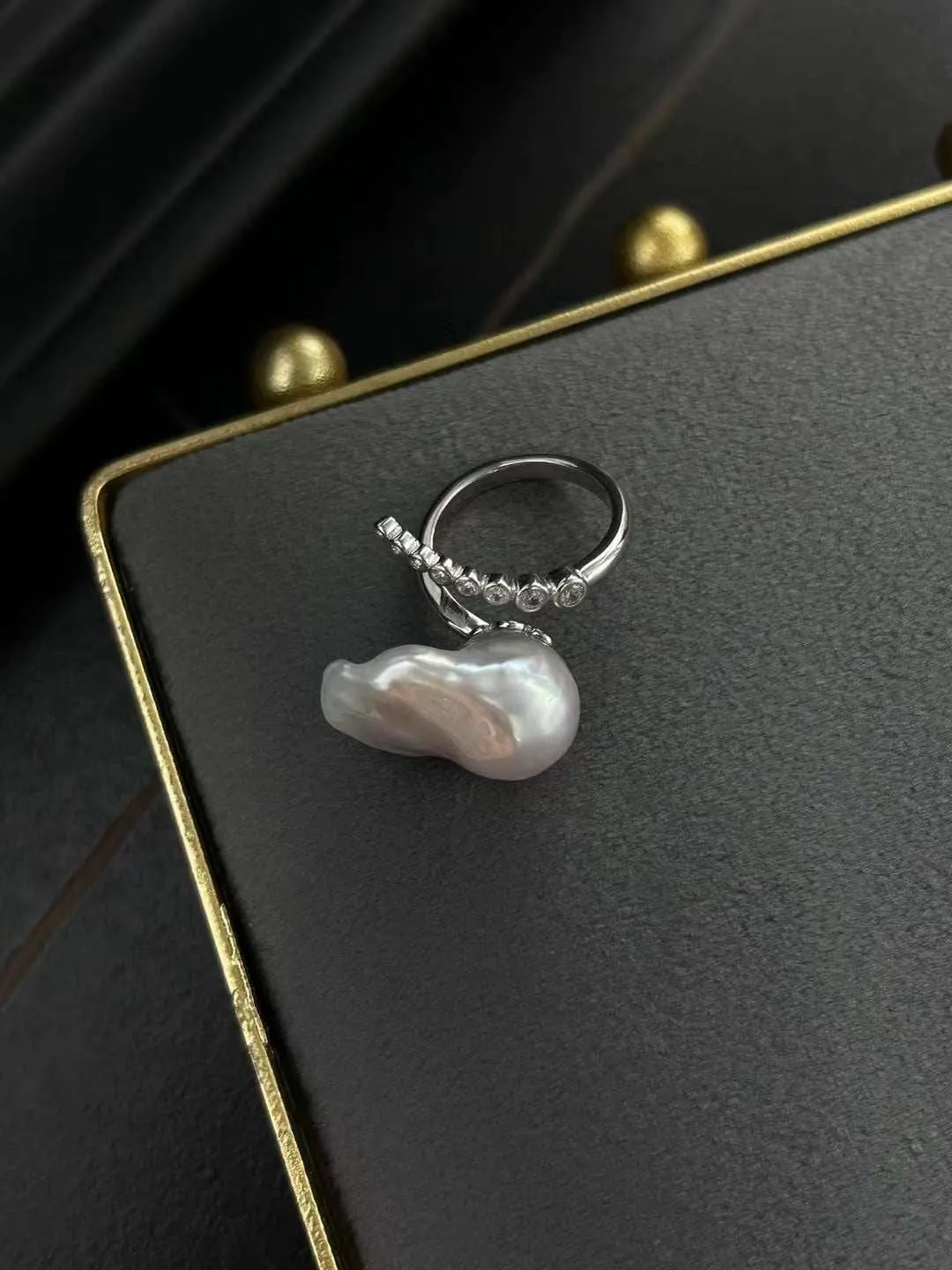 Cessie Bold Baroque Freshwater Pearl Ring