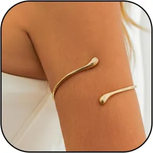 Choistily Arm Cuff Layered Bracelet Adjustable Upper Arm Cuff Bangle Gold Jewelry Gifts for Women Boho Summer Beach Essentials