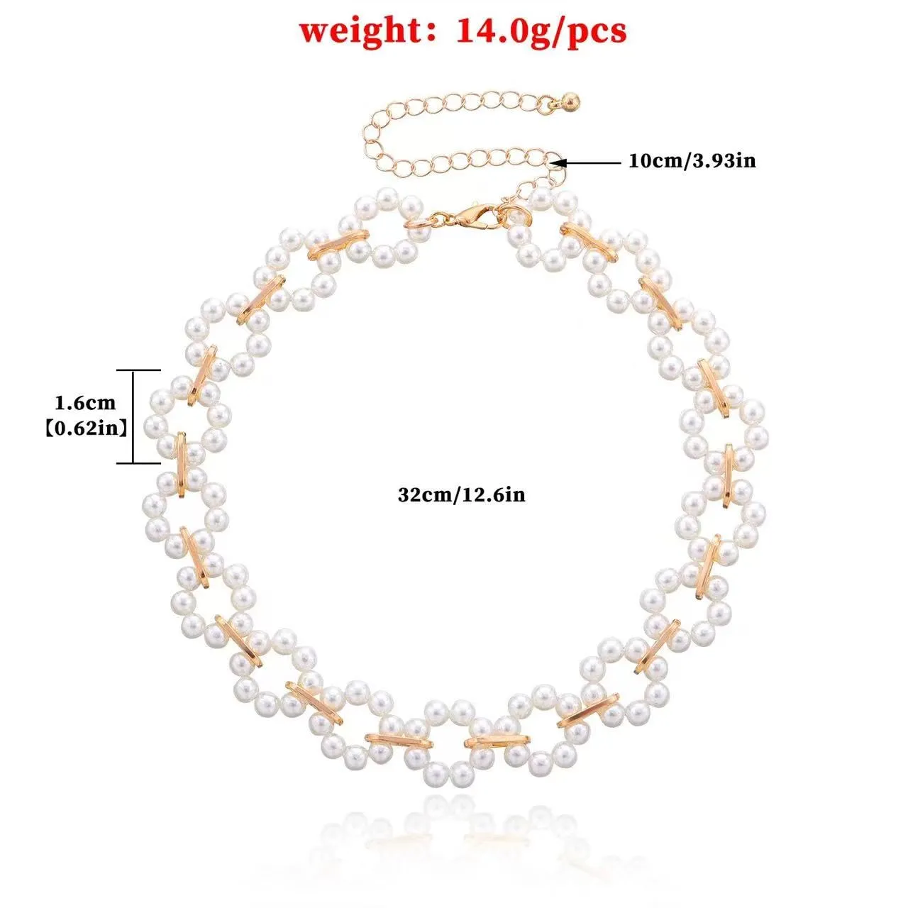 Daisy Pearl Necklace, 14K Gold Plated Dainty Pearl Choker Necklace for Women,Handmade Trendy Flower Necklace as Daisy Present and Bride Bridesmaid Birthday Wedding Gifts