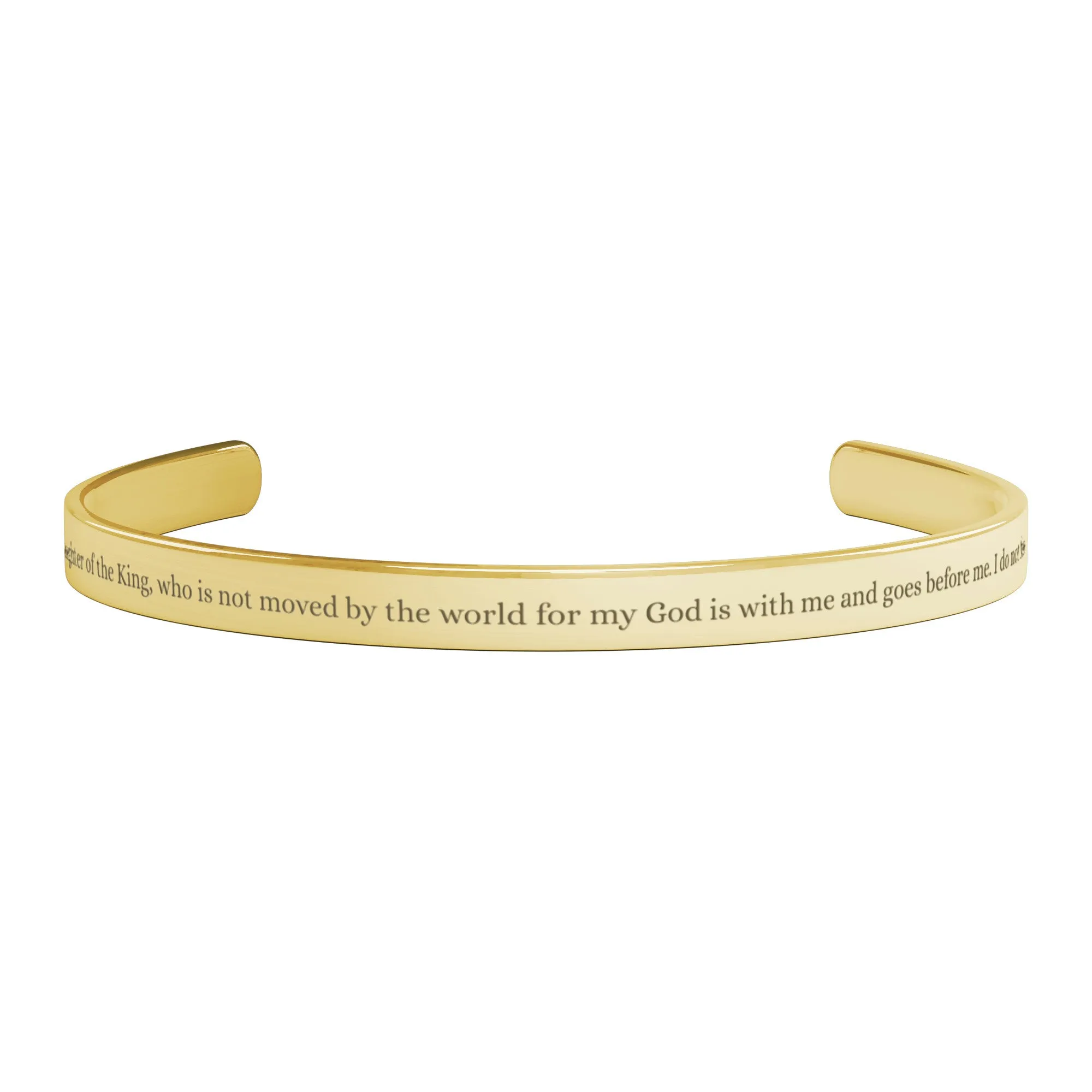 Daughter of the King Lasered Cross Cuff Bracelet