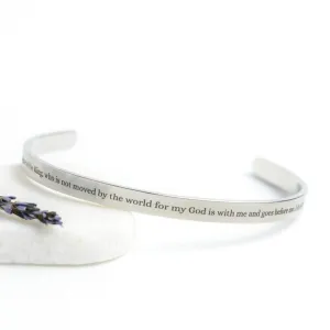 Daughter of the King Lasered Cross Cuff Bracelet