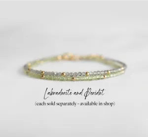 Delicate Labradorite Gemstone Bracelet
