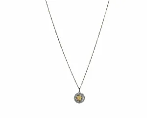 Diamond Vermeil Round Star Necklace