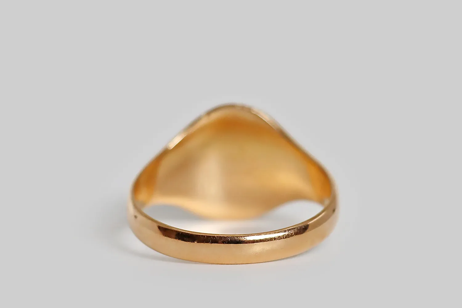 Edwardian Greyhound Intaglio Signet Ring