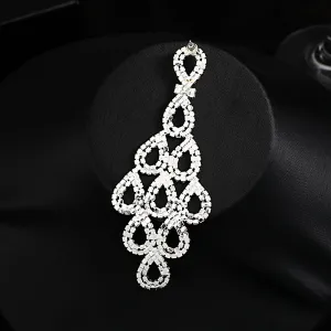 Fashion earrings European and American retro personality design simple lines silver earrings jewelry