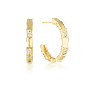 Georgini Emilio Vega Hoop Earrings - Gold