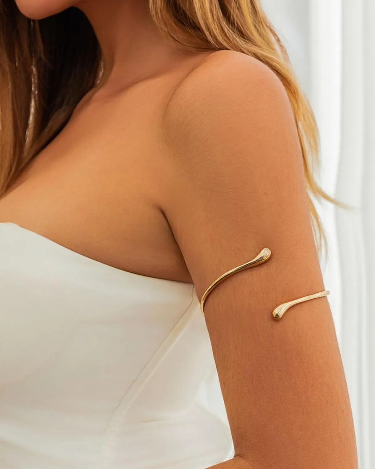Gold Arm Cuff for Women Gold Arm Cuff Upper Arm Layered Arm Bangle Bracelet Armband Armlet Summer Beach Jewelry Accessories Vacation Party Summer Stuff