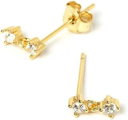 Gold Hoop Earrings for Women Trendy, Dainty Gold Stud Earrings 14K Gold Plated CZ Huggie Hoop Earrings Set Small Dangle Earrings Cute Cartilage Earring Sets for Multiple Piercing Jewelry Gifts