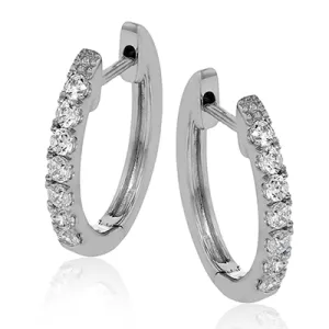 Hoop Earrings in 18K Gold with Diamonds