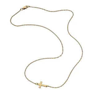 Jennifer Zeuner - Theresa 1/2" Cross Necklace in Gold Vermeil