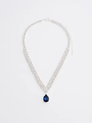 Jewelled Tear Drop Necklace