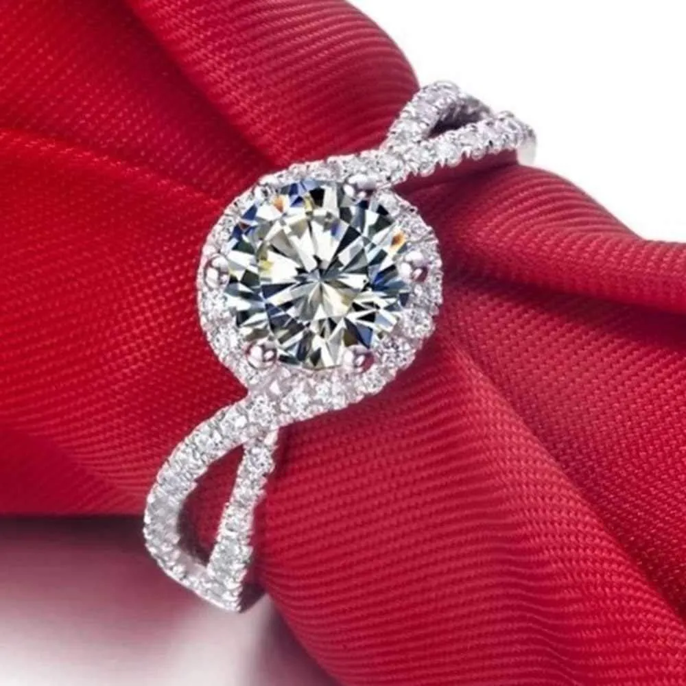 Jude Jewelers Platinum Plated 1.5 Carat Cubic Zircon Simulated Diamond Wedding Engagement Proposal Ring