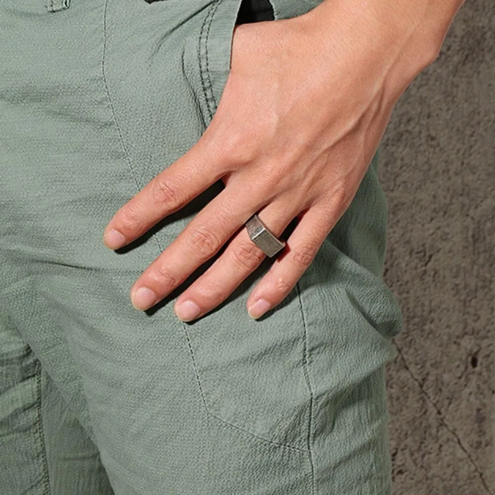 Jude Jewelers Retro Vintage Style Stainless Steel Signet Ring