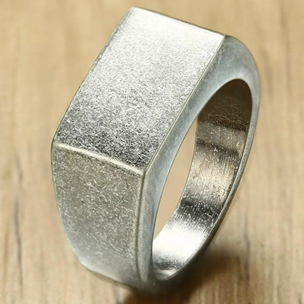 Jude Jewelers Retro Vintage Style Stainless Steel Signet Ring