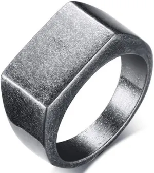 Jude Jewelers Retro Vintage Style Stainless Steel Signet Ring