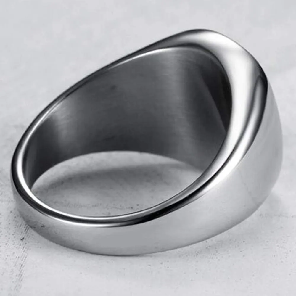 Jude Jewelers Stainless Steel Signet Muslim Islamic Ring Arabic Shahada Middle Eastern