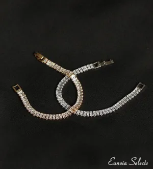 Milan 18k Alluring Tennis Bracelet, Gold Vermeil Chunky Cubic Zirconia | Classy Modern