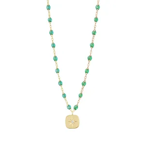 Miss Gigi Mint diamond necklace, Yellow Gold, 16.5"