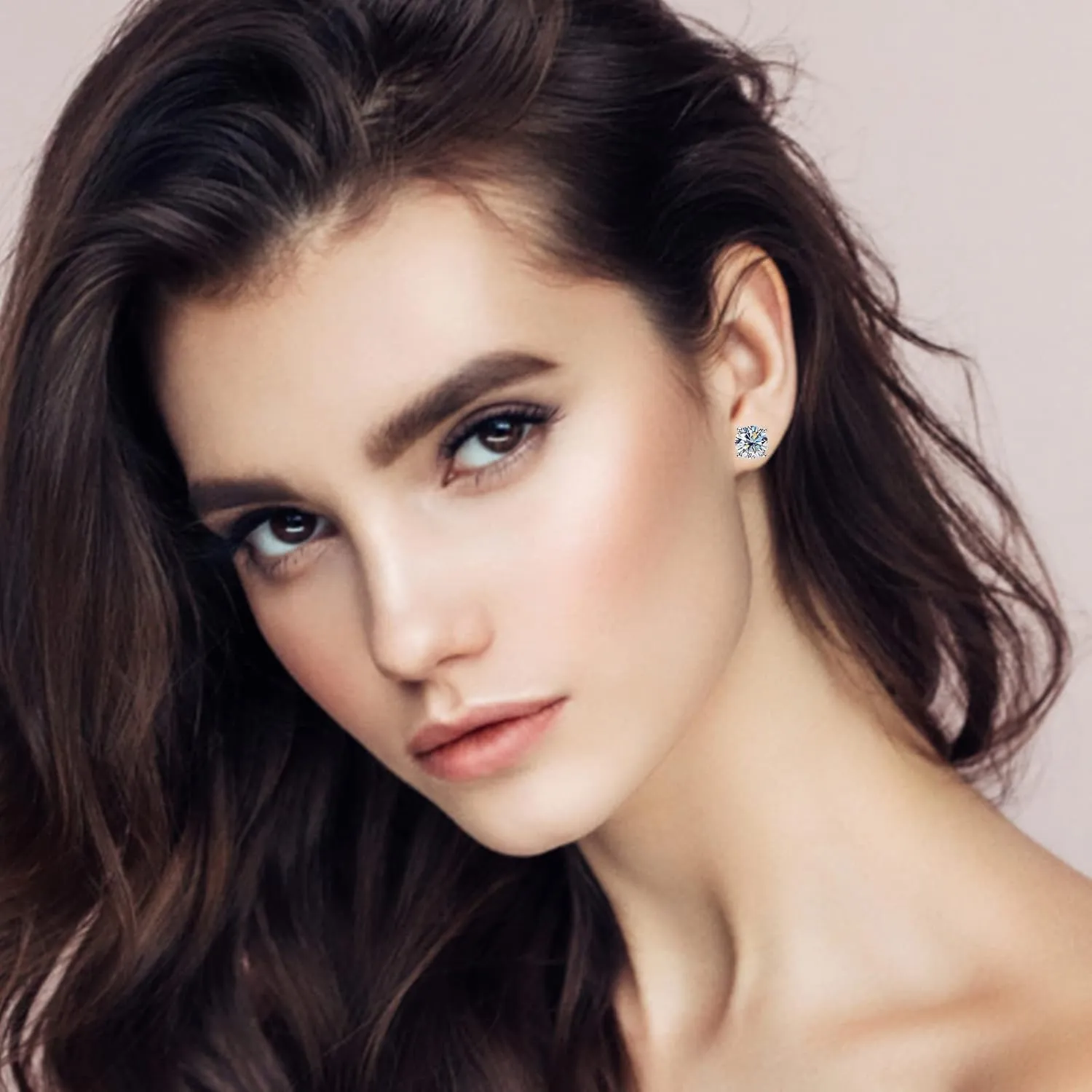 Moissanite Earrings for Women, 925 Sterling Silver Stud Earrings, 1ct-3ct D-E Color VVS1 Moissanite Earrings for Sensitive Ears Hypoallergenic Christmas Gifts