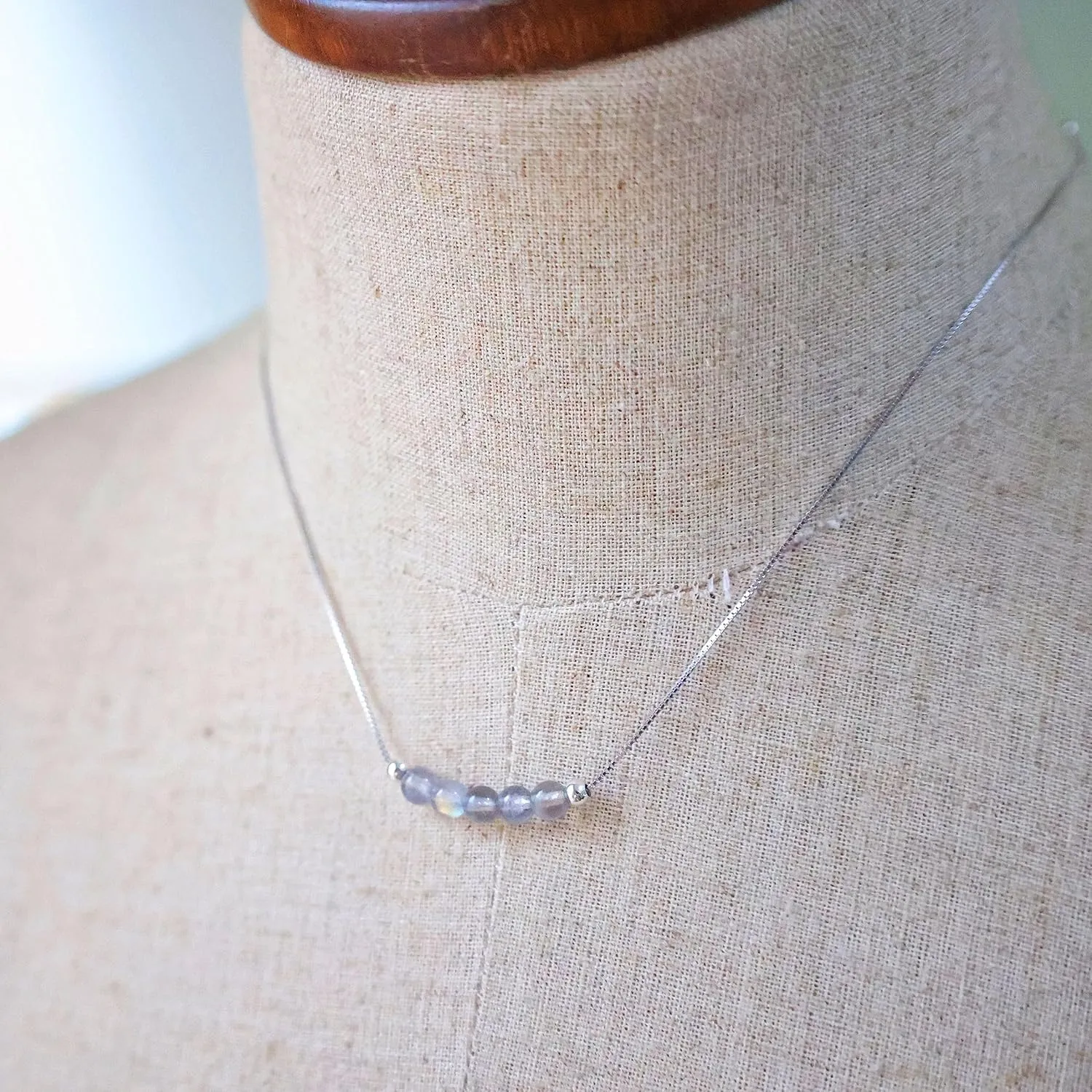 Moonstone Crystal Pendant Handmade Necklace for Women, June Birthstone, 925 Sterling Silver Chain, Yoga Crystal Stone Jewelry (moonstone)