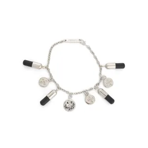 Multipill Charm Bracelet in Silver/Black