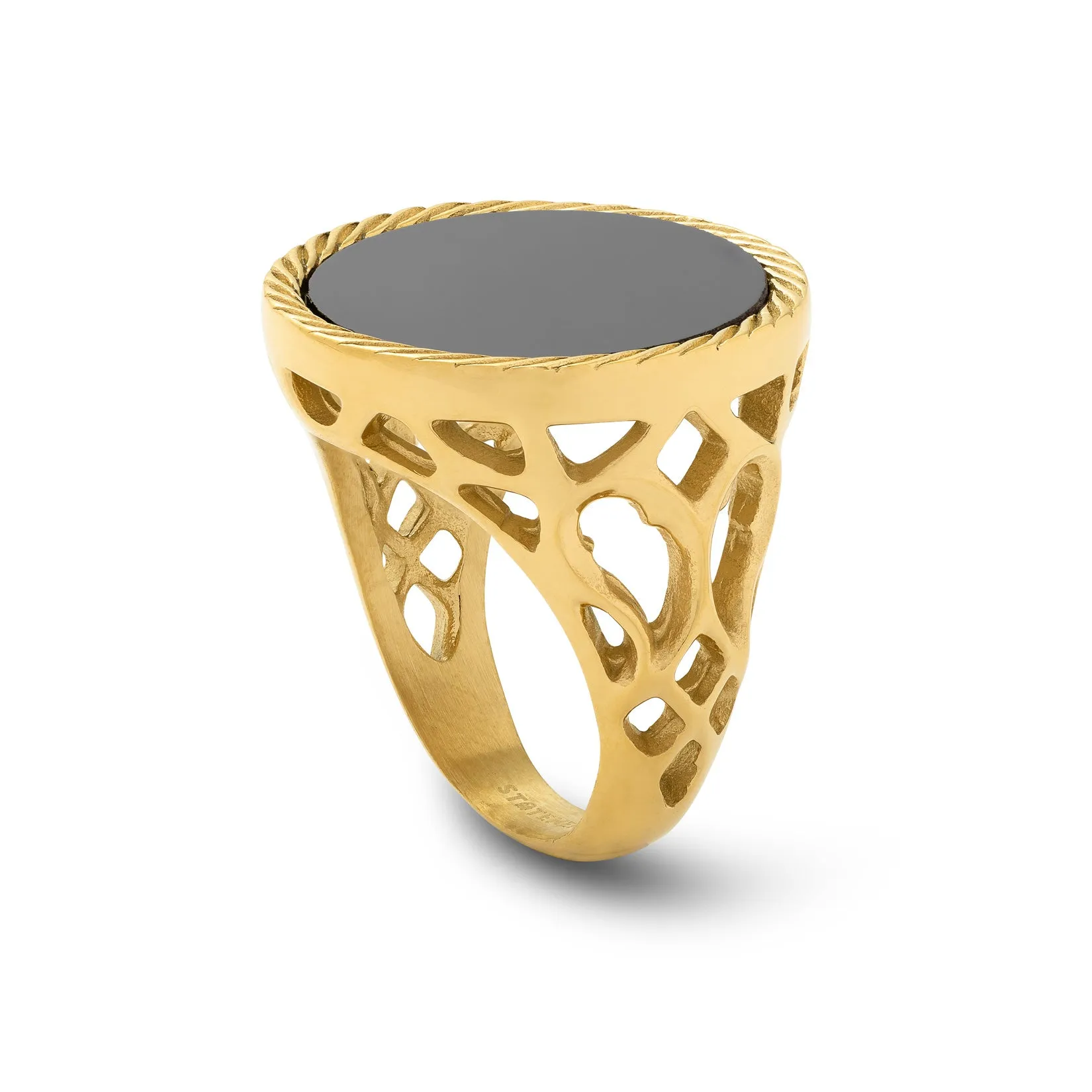Onyx Sovereign Ring (Gold)